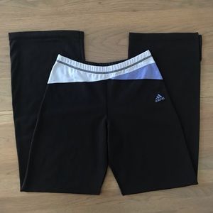 Adidas ClimaLite Black/Purple Pants Size M